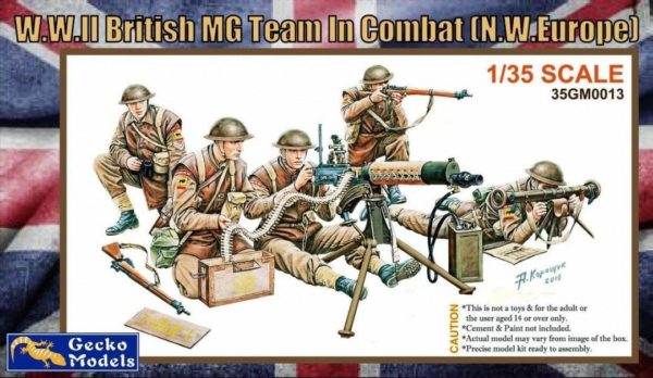 Gecko Models 35GM013 1/35 W.W.II British MG Team In Combat Figures NOV CTN