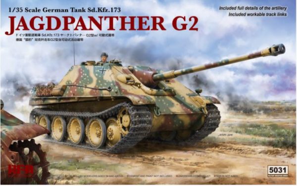 RYE FIELD UK CORE RANGE 5031 1/35 JAGDPANTHER G2  W/ WORKABLE TRACK LINKS 88 Overlord