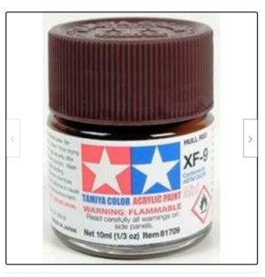 Tamiya 81709 - Acrylic Model Paint - XF-9 Hull Red