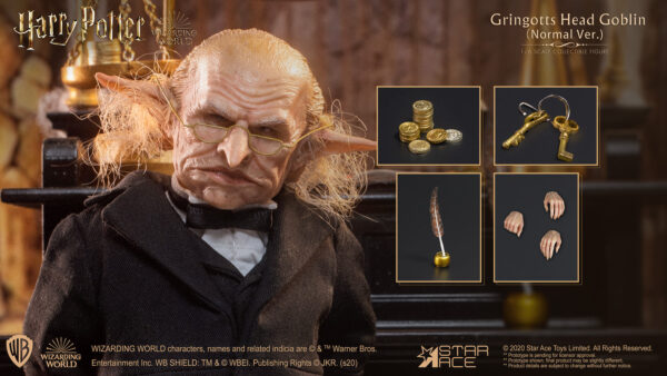 STAR ACE SA0091 1/6 Harry Potter Gringotts Head Goblin Polyresin Figure - Image 2