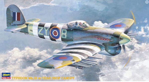 Hasegawa 1:48 Typhoon MK.IB Tear Drop Canopy Model Kit HAJT60 HC