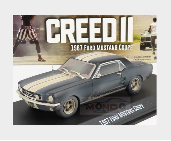 Greenlight 86621 1/43 1967 Ford MUSTANG Coupe Creed II Black/White Weathered - Image 2