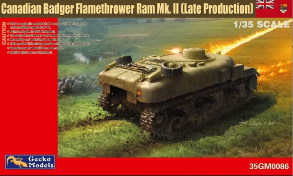 GECKO 35GM086 1/35 CANADIAN BADGER FLAMETHROWER RAM MK II LATE PROD Overlord