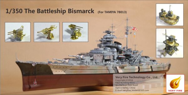 Very Fire 350003 1/350 DKM Bismarck Detail Set For Tamiya kit