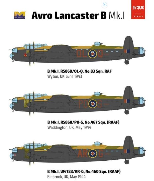 Hong Kong Models 01E10 1/32 Avro Lancaster B Mk.1 Model Kit BMB CD - Image 2