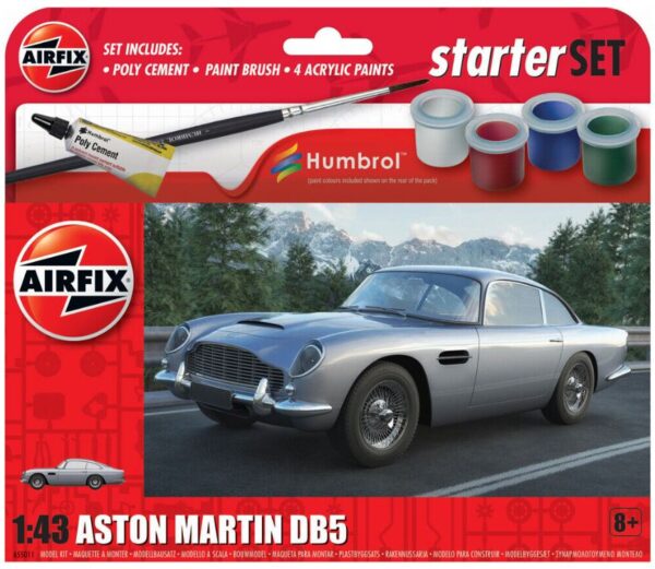 Airfix 55011 1/43 Aston Martin DB5 Model Kit Starter Set