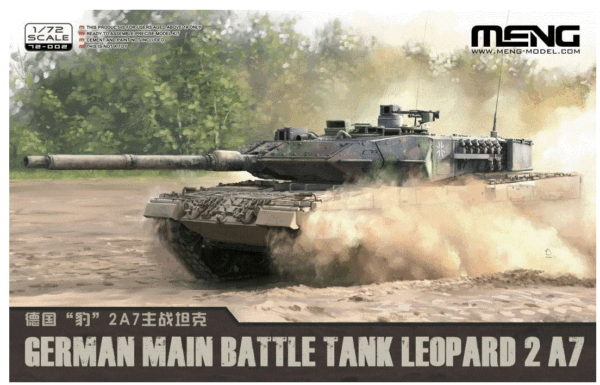 MENG MNG72-002 1/72 GERMAN MAIN BATTLE TANK LEOPARD 2 A7 model kit