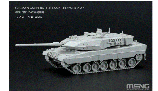 MENG MNG72-002 1/72 GERMAN MAIN BATTLE TANK LEOPARD 2 A7 model kit - Image 2