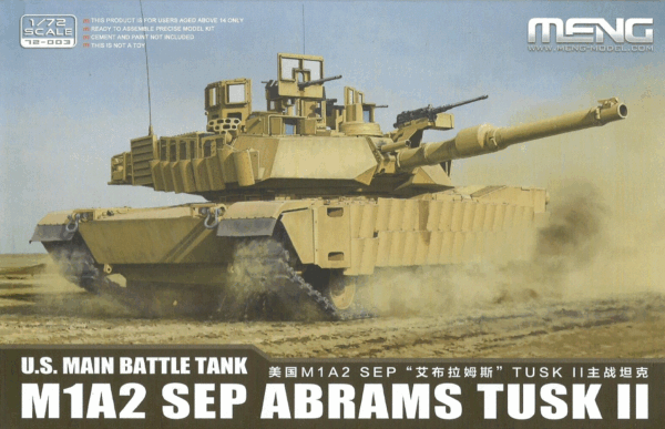 Meng Model MNG72-003 1/72 US MBT M1A2 SEP Abrams TUSK II