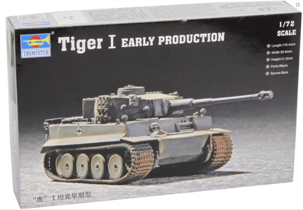 Trumpeter 07242 1:72 Pz.Kpfw.VI Tiger I (Early) 88 Overlord