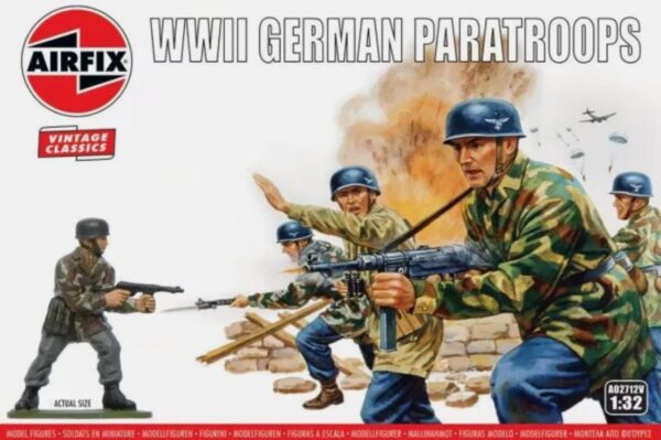 Airfix A02712V 1:32 German Paratroops (WWII) Vintage Classic Series