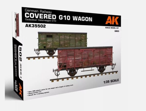 AK Interactive 35502 1/35 German Railway Covered G10 Wagon