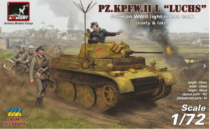 ARMORY MODEL 72203 1/72 Pz.Kpfw.II Ausf.L Luchs, German WWII Light Recon Tank