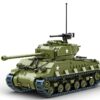 BUILD ARMY 1002 1/33 USA M4 Sherman M4A3E8 Easy Eight Brick Model with Interior Detail Overlord