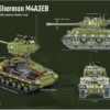 BUILD ARMY 1002 1/33 USA M4 Sherman M4A3E8 Easy Eight Brick Model with Interior Detail Overlord - Image 3