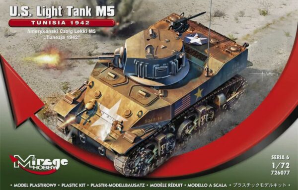 Mirage Hobby 726077 - 1:72 U.S. Light Tank M5 "Tunisia 1942"
