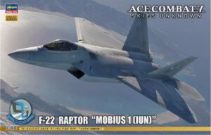 Hasegawa 571 1:48 F-22 Raptor Mobius 1 Ace Combat 7 Skies Unknown Kit HSP571