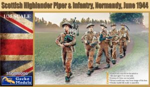 GECKO 1/35 Scottish Highlander Piper & Infantry Normandy,June 1944 35GM0006