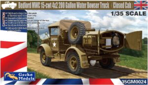 GECKO 1/35 Bedford MWC 15-cwt 4x2 200 Gallon Water Bowser Truck 35GM0024