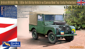 GECKO MODELS 35GM0062 1/35 FV18001 MK1 4X4 Utility Vehicle With Canvas Roof Plastic Model Kit