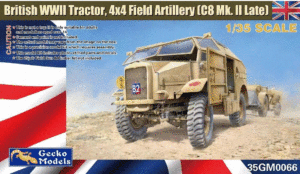 Gecko Models 35GM0066 1/35 British Tractor 4x4 Field Artillery BRITISH ARMY BATTLE SCHOOL