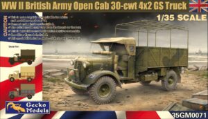 GECKO MODELS 35GM0071 1/35 WWII British Army Open Cab 30-cwt 4x2 GS Truck BRITISH ARMY BATTLE SCHOOL
