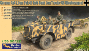 GECKO 35GM0073 1:35 German 4x4 7.5cm Pak 40 Anti-Tank Gun Tractor C8 (Beutewagen)