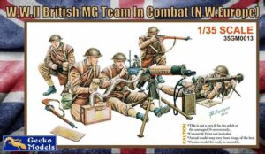 Gecko Models 35GM0013 1/35 W.W.II British MG Team In Combat Figures NOV CTN