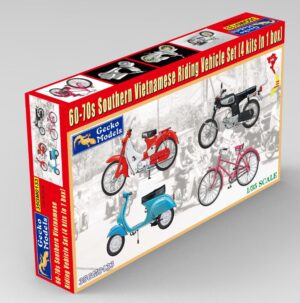 GECKO 35GM0133 1/35 60-70s Southern Vietnamese Riding Vehicle Set (4 kits In 1 box) DUE AUG 2025