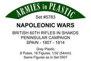 Armies In Plastic 5783 1/32  British 60th Rifles 1807-14 (Napoleonic) Grey Plastic