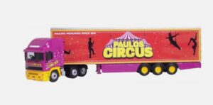 Oxford Diecast 76EC005 1:76 Scale Paulos Circus ERF EC Box Trailer