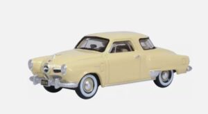 Oxford Diecast 87SC50001 1:87 Scale Studebaker Champion Starlight Coupe Tulip Cream 1950