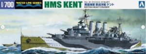 AOSHIMA 06739 1/700 Royal Navy HMS KENT British Heavy Cruiser Waterline Model