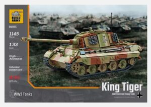 Build Army B0182C 1/33 King Tiger (Tiger II) In Camo 1:33 Brick Model 1145pcs