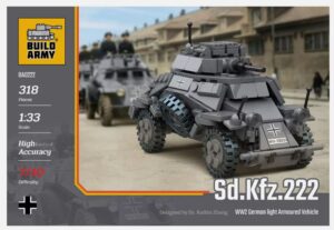 Build Army B0222 1/33 Sd.Kfz.222 Armoured Vehicle Brick Model 318pcs