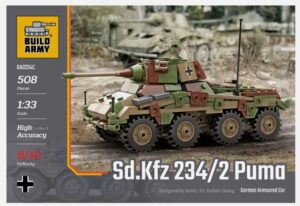 Build Army B0234C 1/33 Sd.Kfz.234/2 Puma Brick Model 508pcs