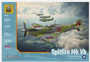 Build Army B2002 1/30 Supermarine Spitfire Mk Vb Fighter Plane Brick Model 500ps