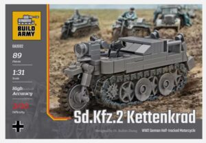 Build Army B0002 1/31 Kettenkrad Tracked Motorcycle Brick Model 89pcs