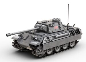 BUILD ARMY B0171 1/33 WW2 GERMAN Panther Tank Ausf D Brick Model with Interior Overlord