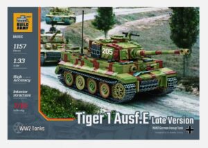 Build Army B0181C Tiger I Ausf.E Late Version 1:33 Brick Model 1157pcs