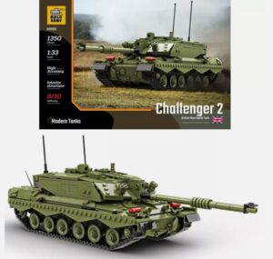 Build Army BM002 1/33 British Army Challenger 2 Main Battle Tank Brick Model 1350pcs