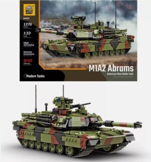 Build Army BM003 1/33 US Army M1A2 Abrams Main Battle Tank Brick Model 1376pcs
