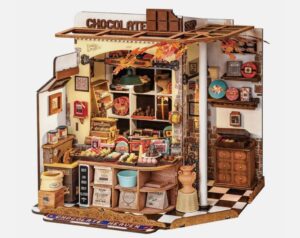 ROLIFE ROBOTIME DG174  Henry's Chocolate Shop DIY Miniature Dollhouse Model Kit DG174