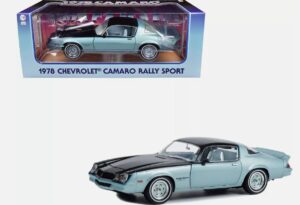 Greenlight 13664 1/18 1978 Chevrolet Camaro Rally Sport Metallic Blue & Black