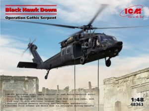 ICM 48363 1/48 Sikorsky UH-60 Black Hawk Down Operation Gothic Serpent Model Kit