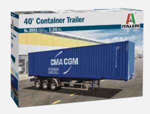 Italeri 3951 1/24 40 FOOT Container Trailer Plastic Model Kit