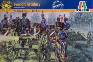 Italeri 6018 1/72 French Line or Guard Artillery Napoleonic War 11 Gunners 2 Guns 1 Limber and 8 Horses