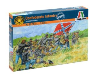ITALERI, 6178 1/72 Confederate infantry Johnny Rebs US Civil War ACW 50 Soldiers