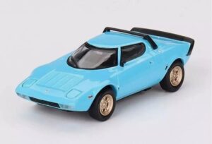 MINI GT 00624-L 1:64 Lancia Stratos HF Stradale Azzuro Chiaro Light Blue 1975