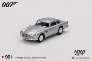 MINI GT 00901-007F  1/64 Aston Martin DB5 James Bond “Thunderball  FRENCH FILM POSTER RELEASE Blister Pack